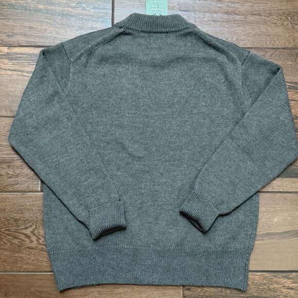 H&M Women's Mock Neck Sweater Size M Gray Green Wool Blend Pullover Knit NWT - Picture 8 of 8
